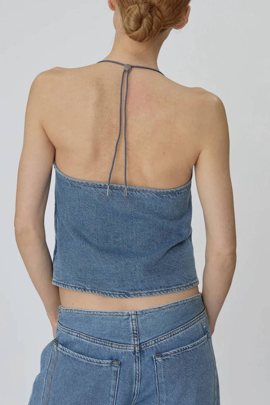 NEW STILL HERE toggle tank in classic blue - Picture 3 of 4